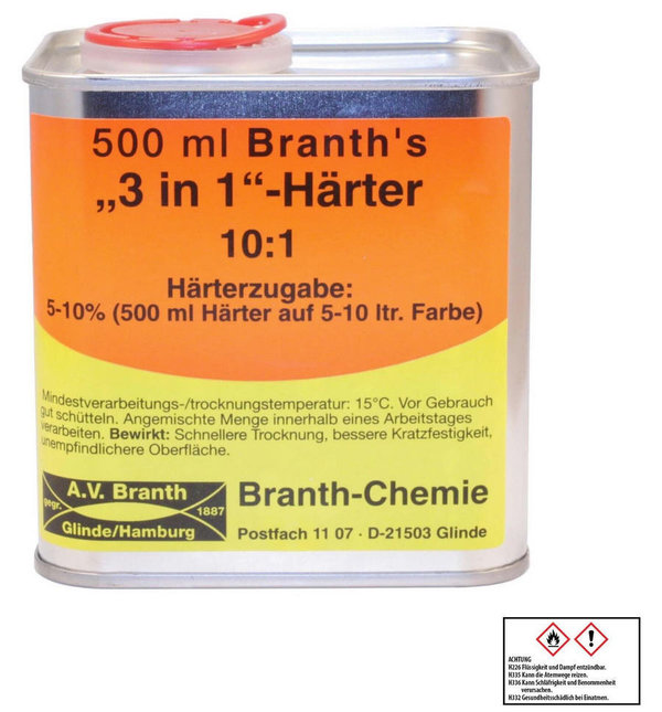 Branth's "3 in 1" Härter Konzentrat 10:1 für Brantho Korrux - 500ml